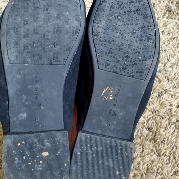 Birdies The Swan  Black Leather/Suede Pointy Toes Slip-On Mules sz 8 - Picture 6 of 6